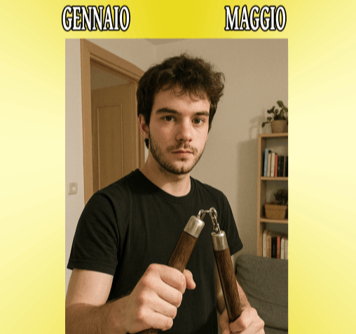Ragazzo che impara il nuchaku in 5 mesi